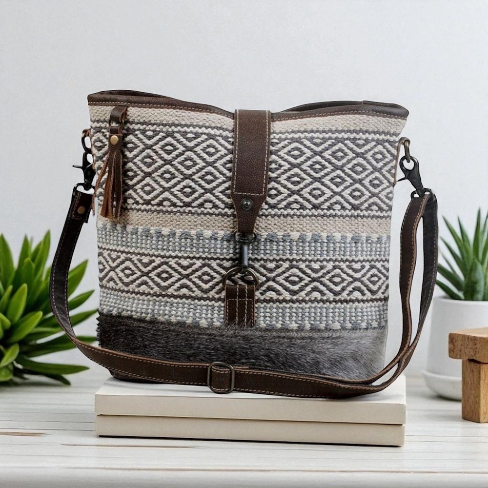 MYRA BAG‎ Identity Shoulder Bag Crossbody Upcycled Boho Festival Canvas Purse